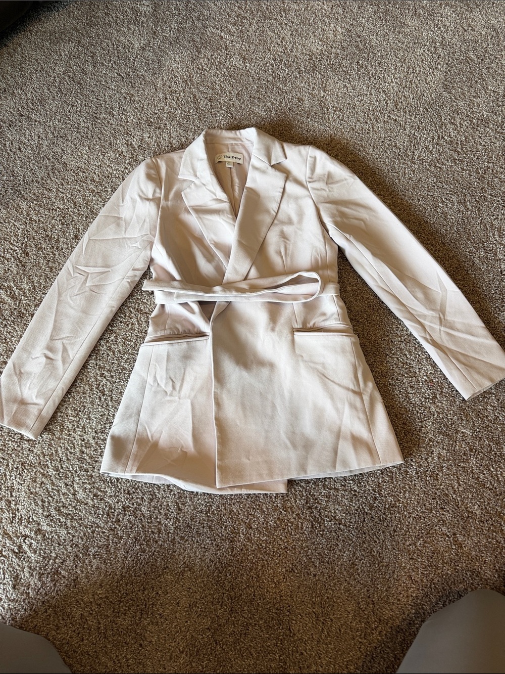 Women’s Lilac Belted Tailored Blazer Jacket